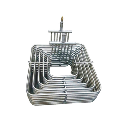 การถ่ายเทความร้อน Pure Titanium Coaxial Heat Exchanger Condenser Coil